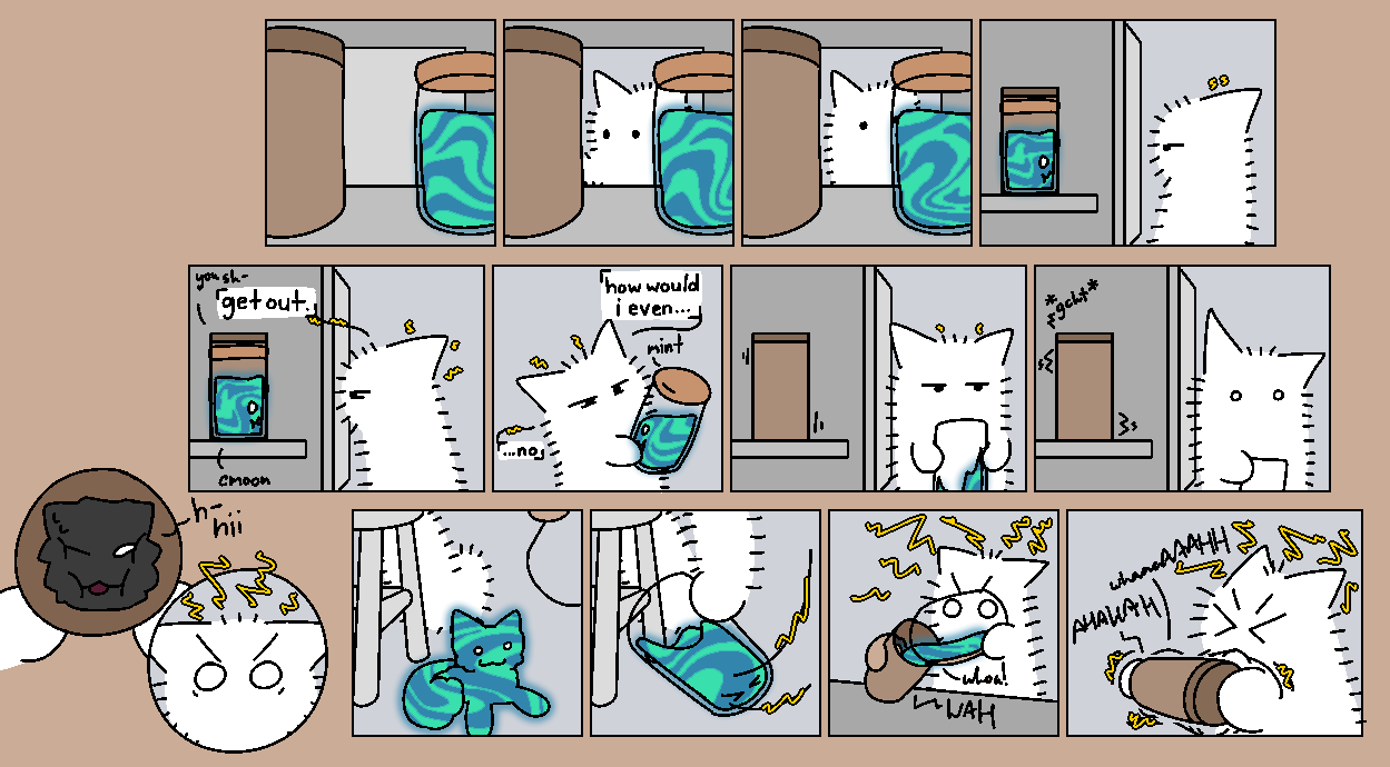 14 panel comic. See Transcription section.
