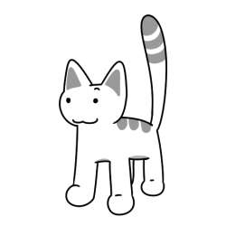 White background